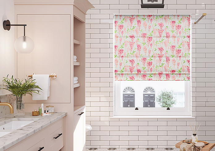 Wisteria Silk, Vivid Pink - Twist&Fit Roman Blind - Image 3